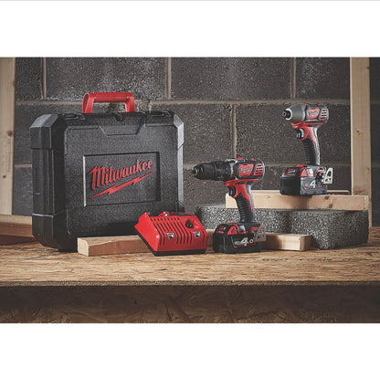 Milwaukee M18 BPP2Q-402C 18V 2 x4.0Ah Li-Ion RedLithium Cordless TwinPack