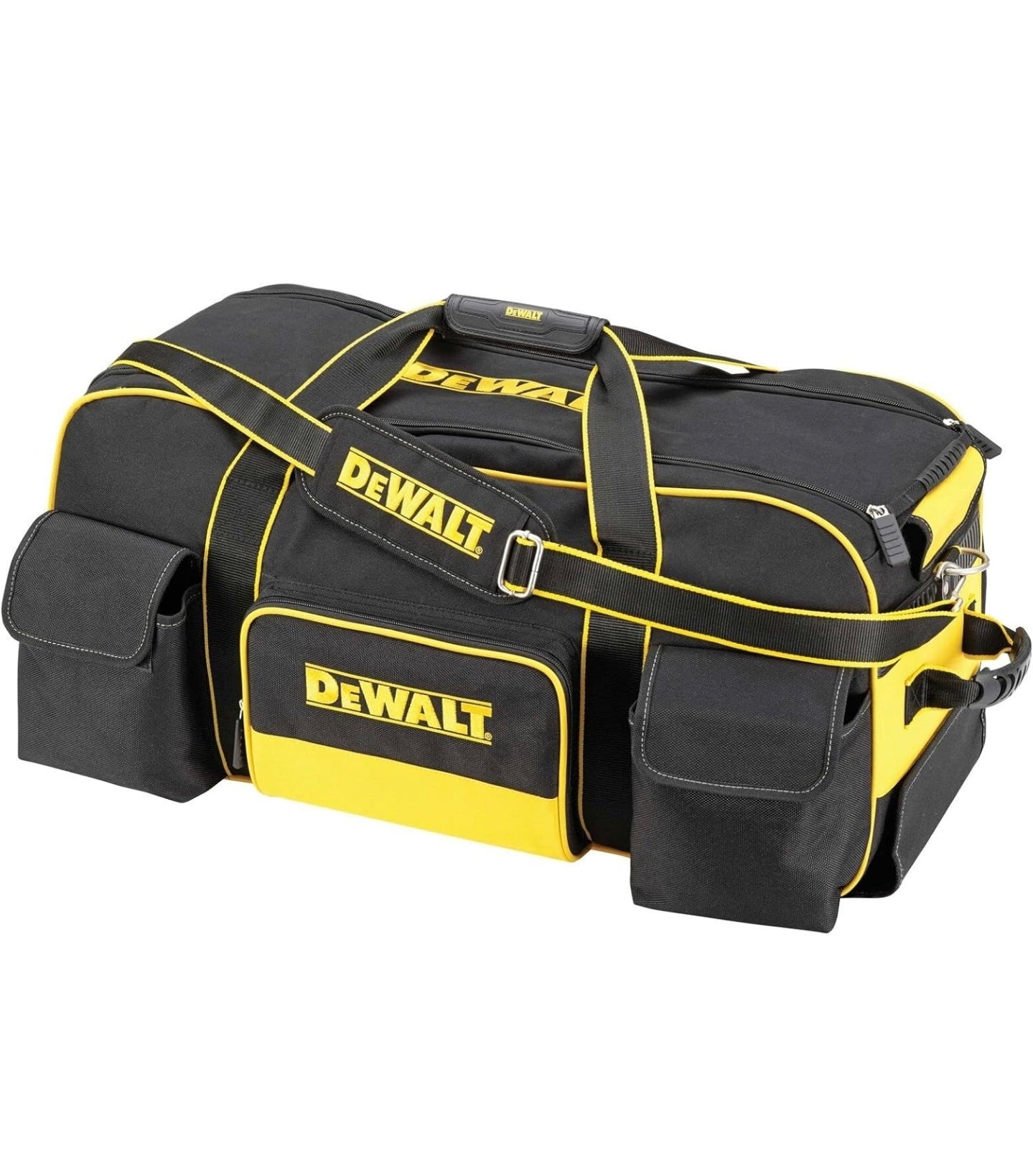 DEWALT DWST1-79210 Duffel Trolley Bag with Wheels, Yellow/Black, Large 26-Inch