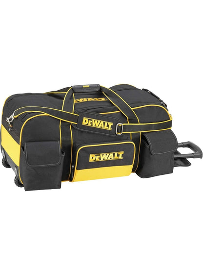 DEWALT DWST1-79210 Duffel Trolley Bag with Wheels, Yellow/Black, Large 26-Inch