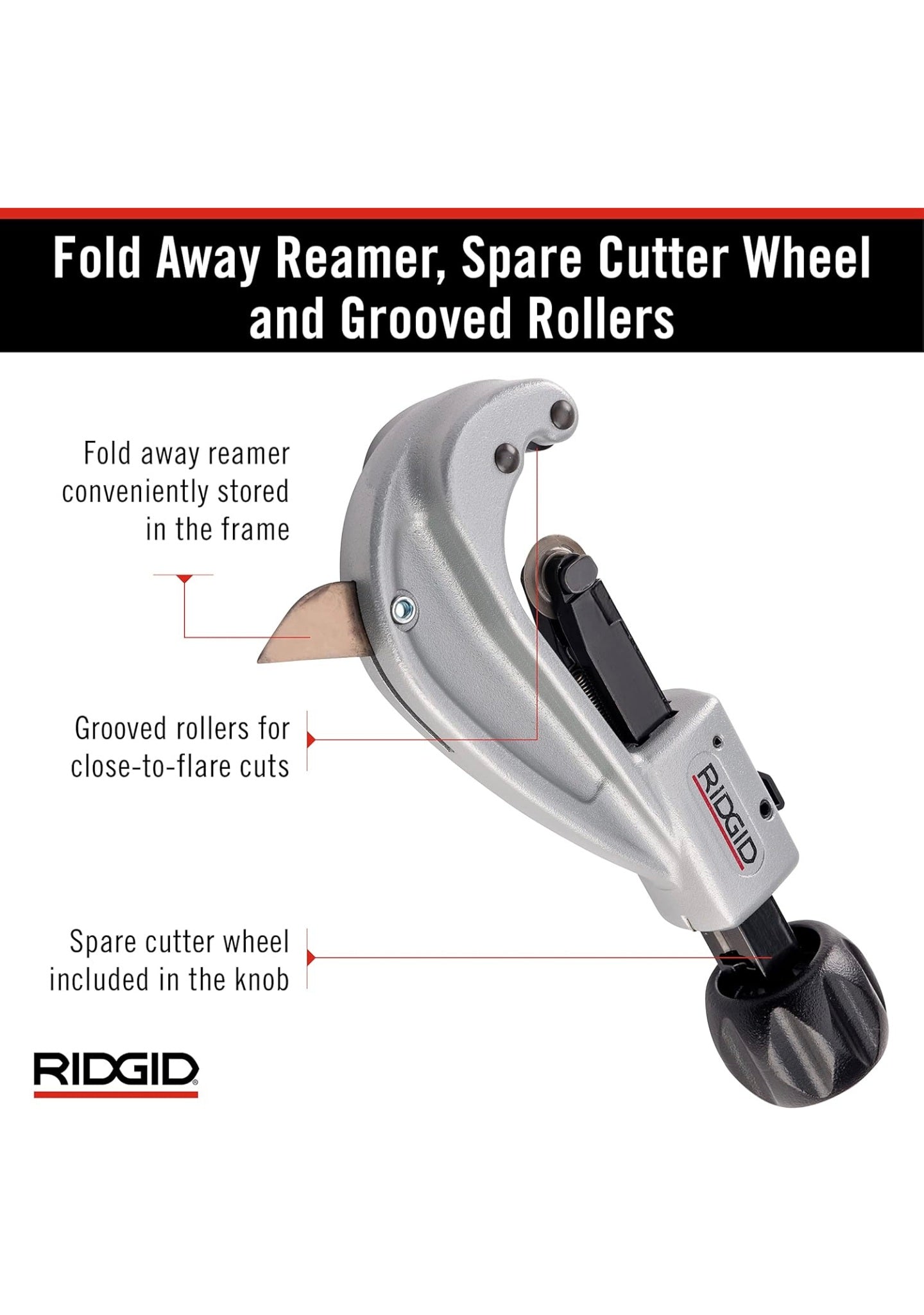 Ridgid 31632 Model 151 Quick-Acting Tubing Cutter 6-42mm Copper Plastics Pipe