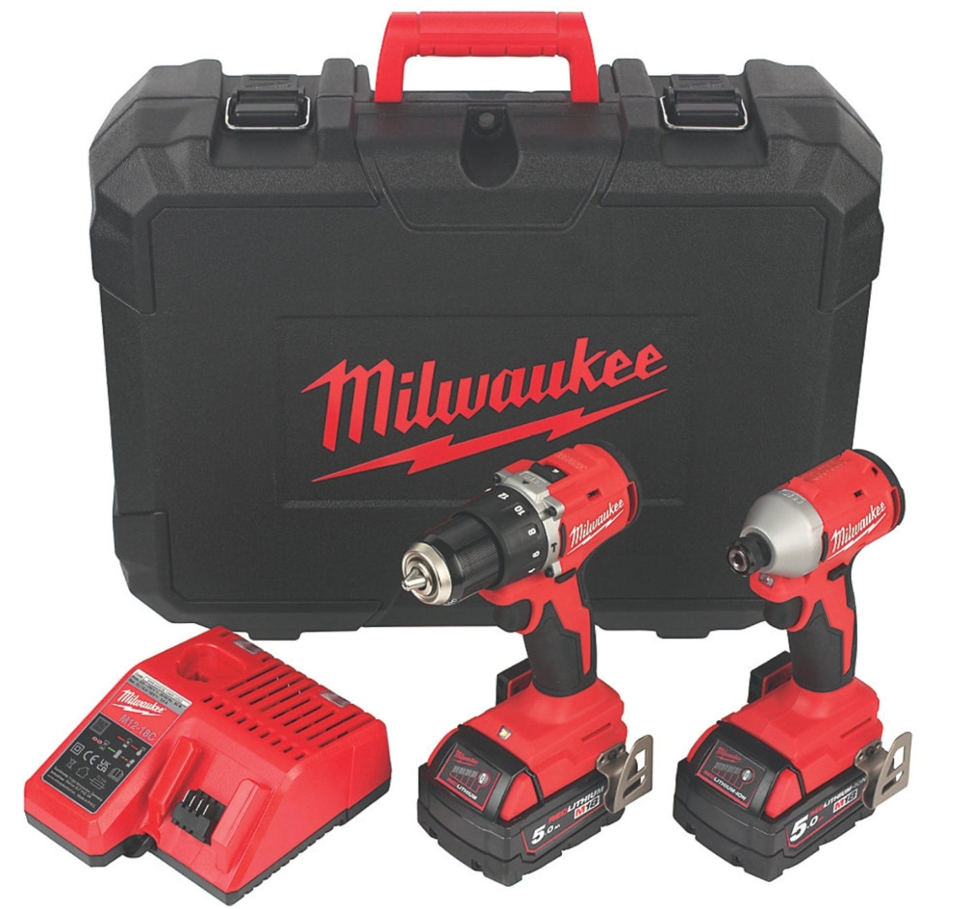 Milwaukee Next Generation M18BLCPP2A-502C 18V 2 x 5.0Ah Li-Ion RedLithium Kit