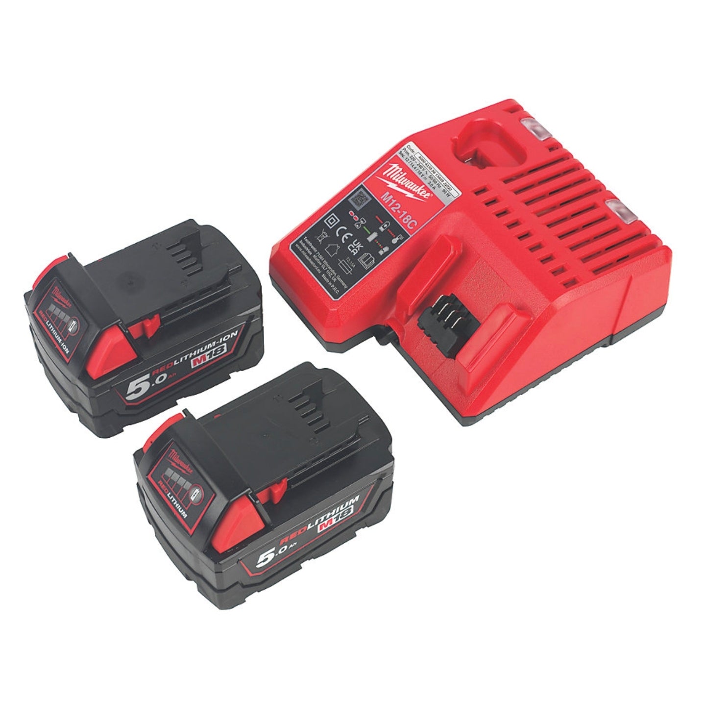 Milwaukee Next Generation M18BLCPP2A-502C 18V 2 x 5.0Ah Li-Ion RedLithium Kit