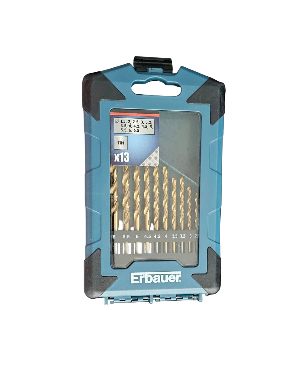 Erbauer Straight Shank Metal Drill Bits 13 Piece Set