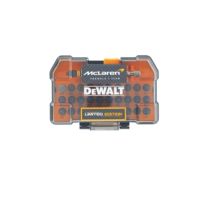 DEWALT McLaren F1 Team 6.35mm Hex Shank Mixed Impact Torsion Bit Set SALE