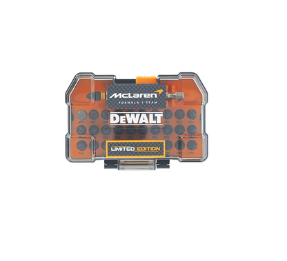 DEWALT McLaren F1 Team 6.35mm Hex Shank Mixed Impact Torsion Bit Set SALE