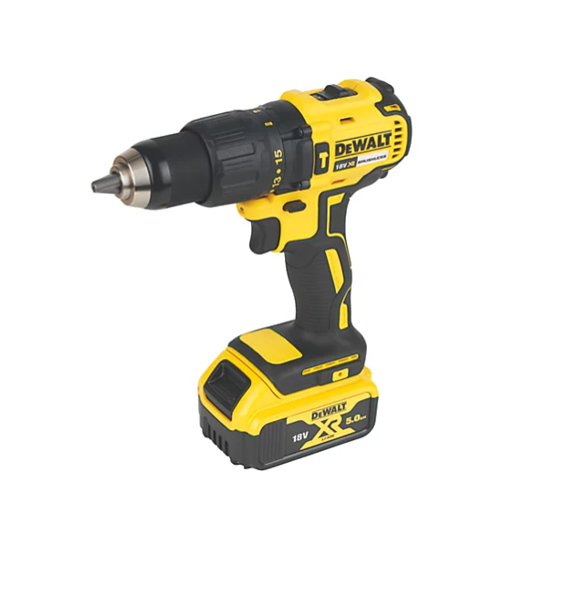 DEWALT 18V 4 Piece Kit 2 x 5Ah Battery, Combi Impact SDS Multitool Charger Box
