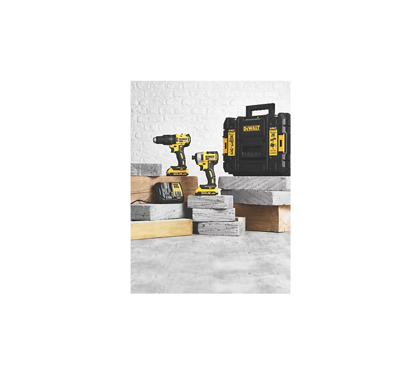DEWALT Combi Drill Impact Driver Twin Pack DCK2060D2T 18V 2 x 2.0Ah Li-Ion XR Brushless Cordless