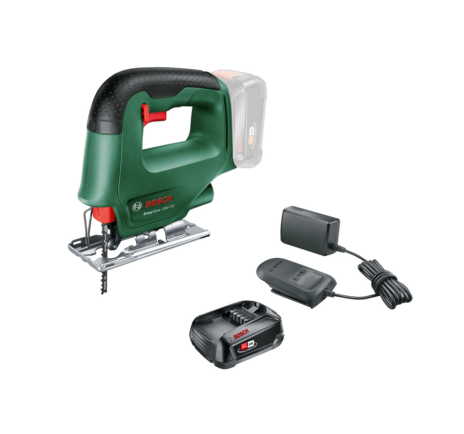 Bosch 18V Power for all Cordless Jigsaw 1 x 2.5ah Battery, Charger kit