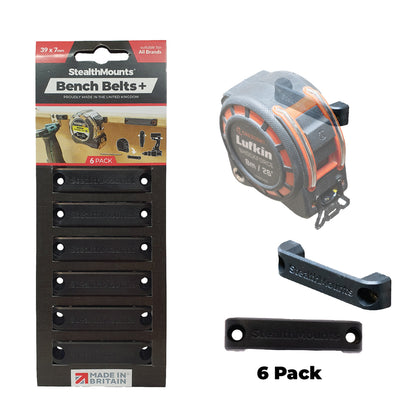 StealthMounts Bench Belt+ Black 6 Pack