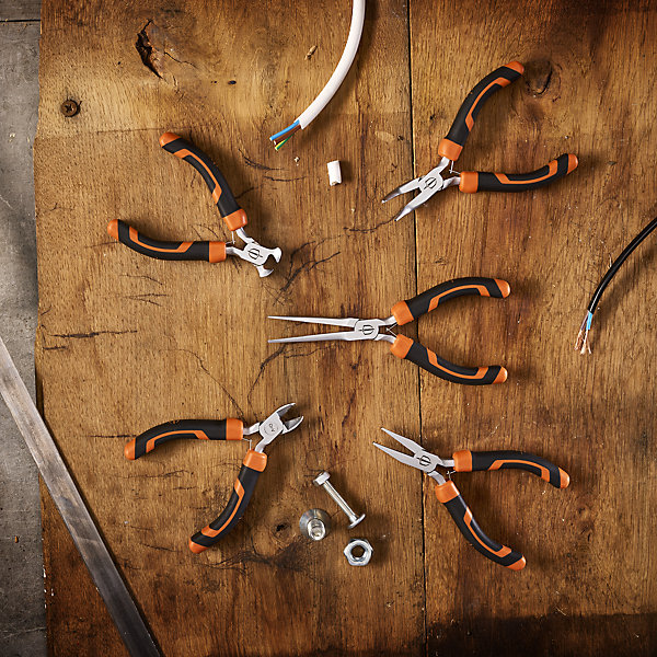 Magnusson Mini Pliers Set 5 Pieces Storage Pouch Soft-Grip Handle