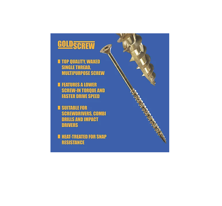 Goldscrew PZ Double-Countersunk Woodscrews Trade Pack 1400 Pcs