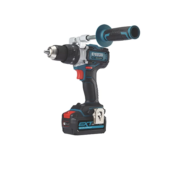 Erbauer ECDT18-Li-2 18V 2 x 5.0Ah Li-Ion EXT Brushless Cordless Combi Drill