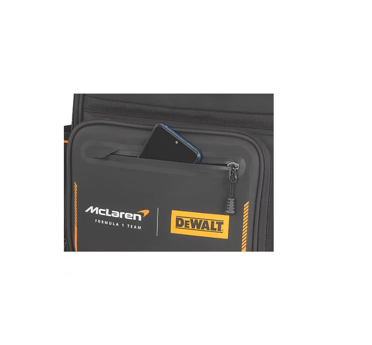 DEWALT McLaren F1 Team Backpack 53.7Ltr 43 x Pockets IP54 Ballistic Nylon