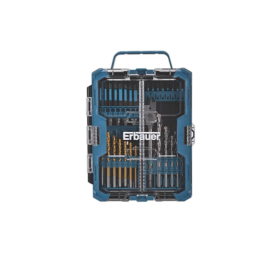 Erbauer Multi-Material Drill & Screwdriver Bit Set 69 Pieces