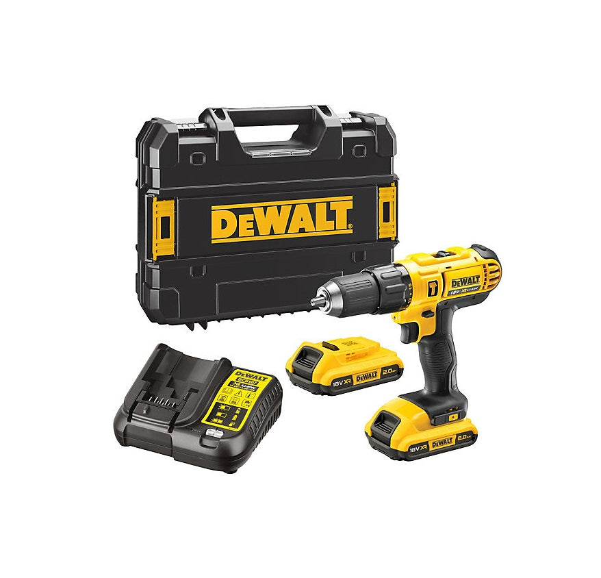DeWalt 18V Li-ion Brushed Cordless Combi drill (2 x 2Ah) - DCD776D2T- GB