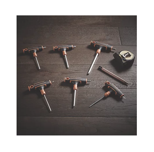 Magnusson Metric T-Handle Ball-End Hex Key Set 6 Pcs Hex Head & Ball-End