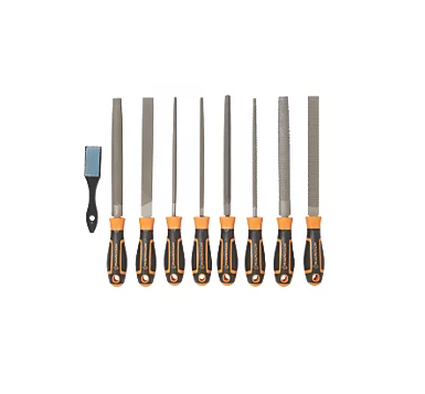 Magnusson File & Rasp Set 9 Pcs for Wood & Metal Soft-Grip Handle Double-Sided