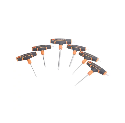 Magnusson Metric T-Handle Ball-End Hex Key Set 6 Pcs Hex Head & Ball-End