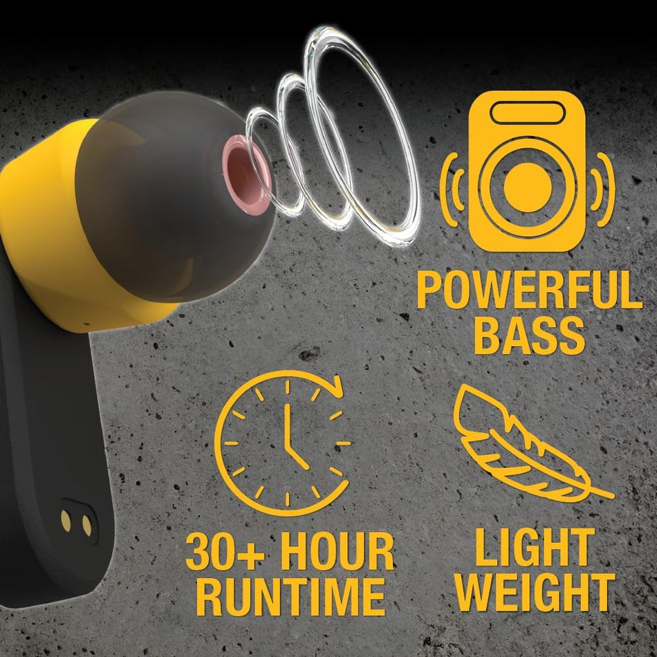 DEWALT True Wireless Earbuds & Charging Case Phone Headphones