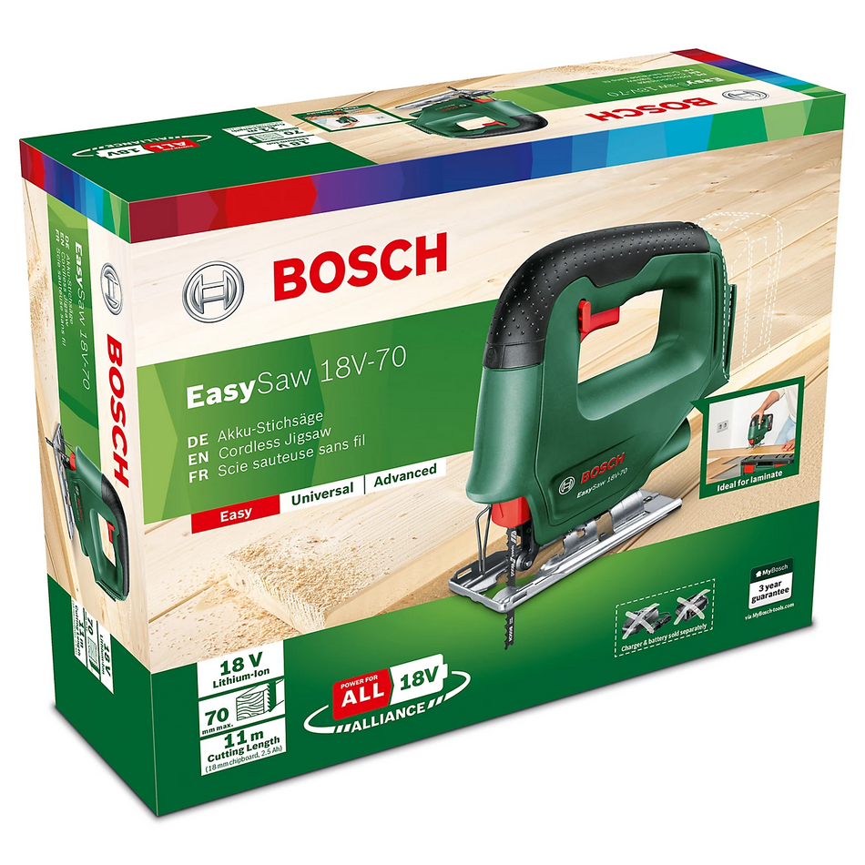 Bosch 18V Power for all Cordless Jigsaw 1 x 2.5ah Battery, Charger kit