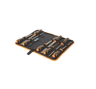 Magnusson File & Rasp Set 9 Pcs for Wood & Metal Soft-Grip Handle Double-Sided