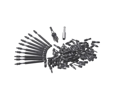 Erbauer 1/4" Hex Shank Mixed Impact Screwdriver Bit Set 113 Pieces