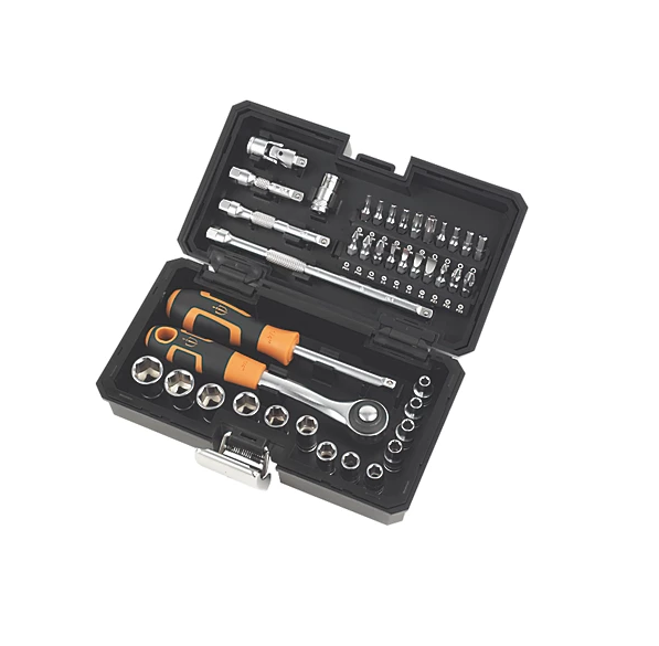 Magnusson 1/4" Drive Standard Socket Set 40 Pieces Chrome Vanadium Steel Case