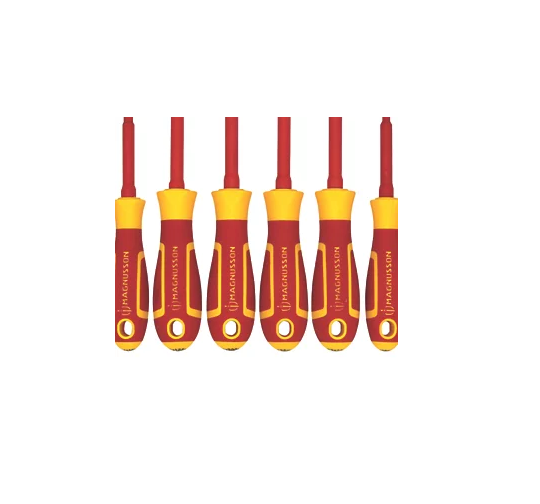 MAGNUSSON MIXED VDE SCREWDRIVER SET 12 PCS Variety of Sizes Soft-grip