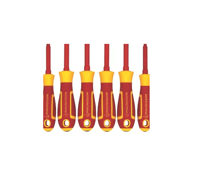MAGNUSSON MIXED VDE SCREWDRIVER SET 12 PCS Variety of Sizes Soft-grip