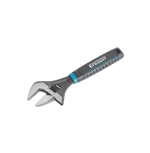 Erbauer Adjustable Wrench Set 3 Piece 310 mm 257 mm 210 mm 8/10/12'' Soft-Grip