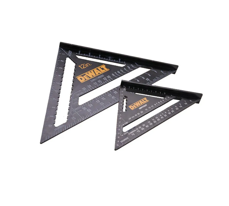 Dewalt Square Set Twin 177mm 7" & 304mm 12" Aluminium Rafter Roofing Thick Body
