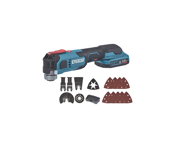 Erbauer 18V Cordless Multi-Tool ERI1080MLT 1 x 2.0Ah Li-Ion EXT Brushless