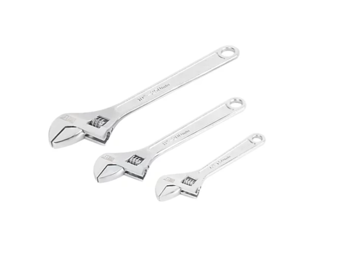 Forge Steel Adjustable Wrench Set 3 Pieces 150, 200 and 250mm