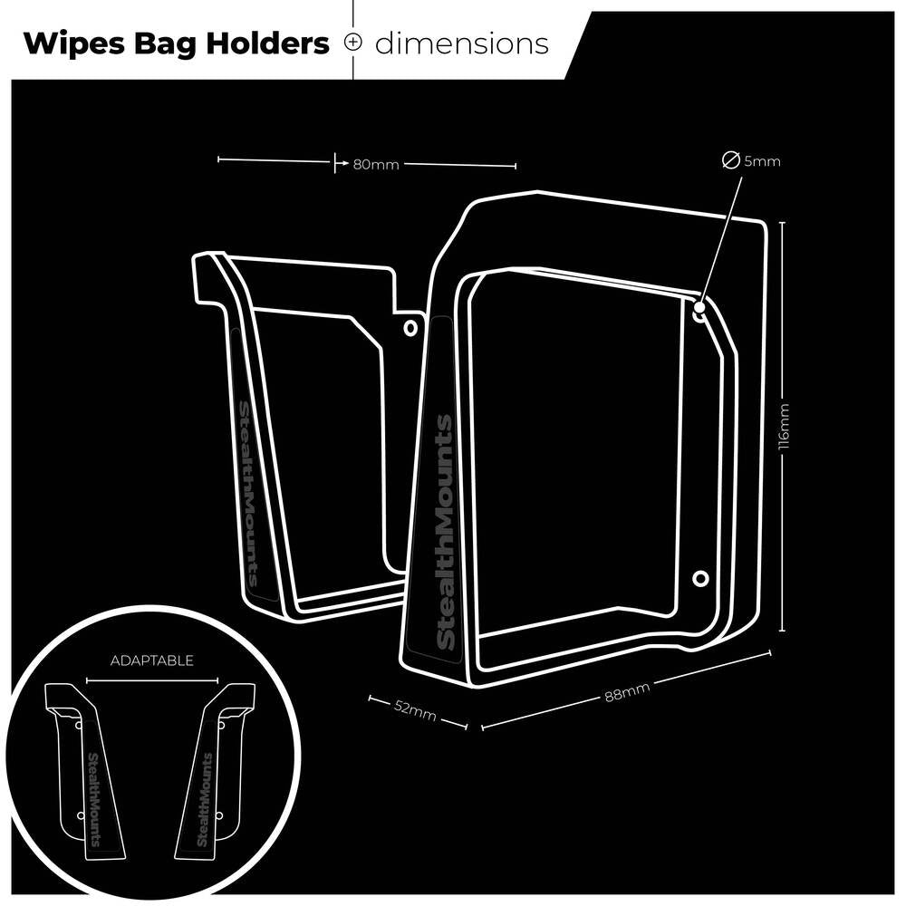 StealthMounts Wipe Holder 2 Pack