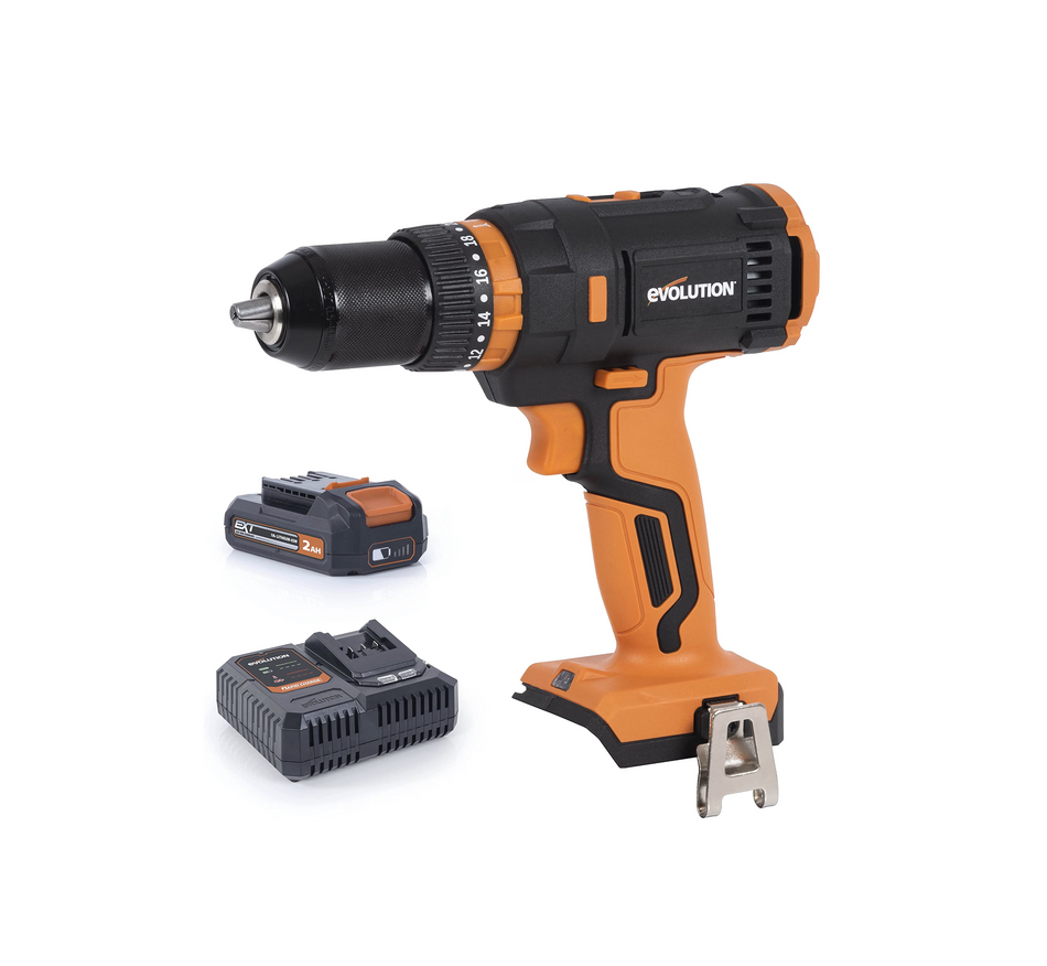 Evolution 18V R13CMB-Li Cordless Combi Drill with 3 Modes Battery & Charger