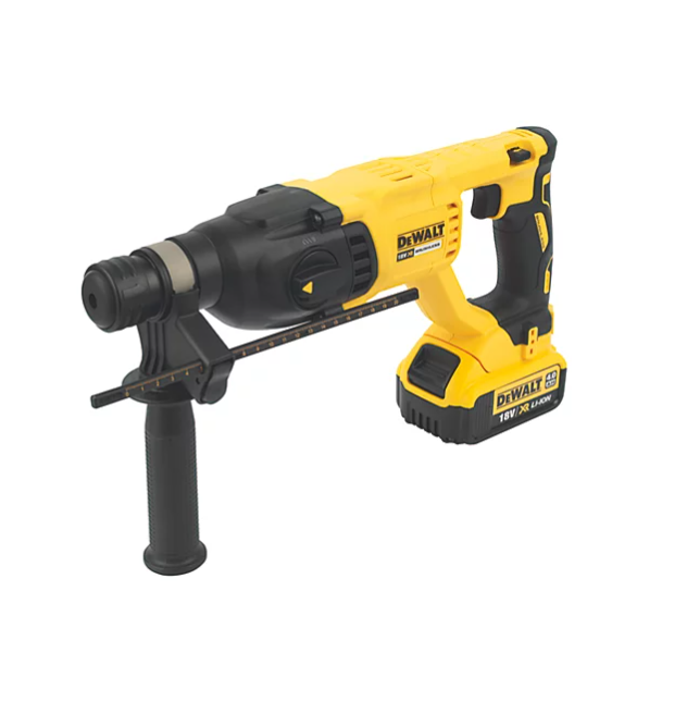 DEWALT 18V 4 Piece Kit 2 x 5Ah Battery, Combi Impact SDS Multitool Charger Box