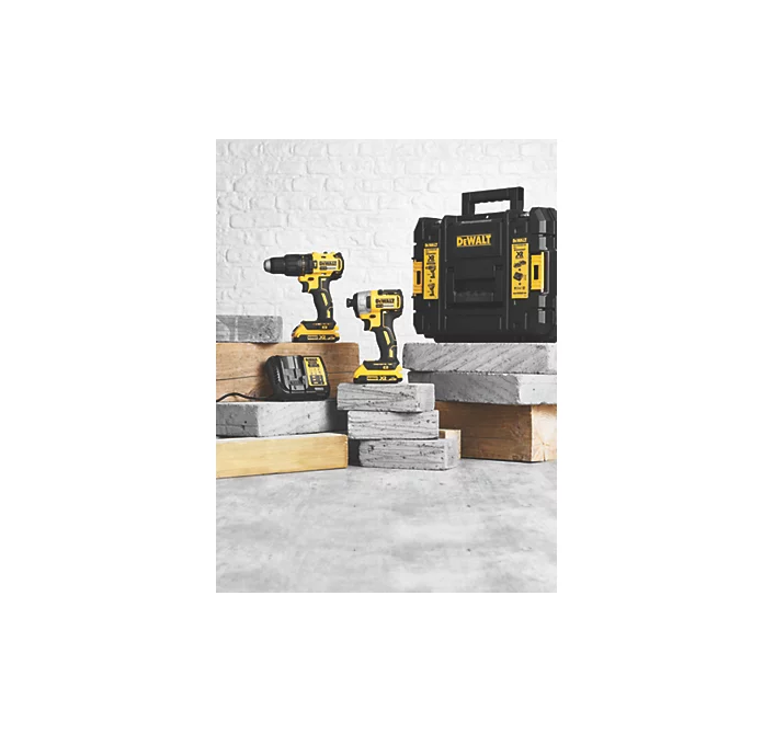 DEWALT DCK2060D2T-SFGB 18V 2 x 2.0Ah Li-Ion XR Brushless Cordless Combi Drill and Impact Driver Twin Pack