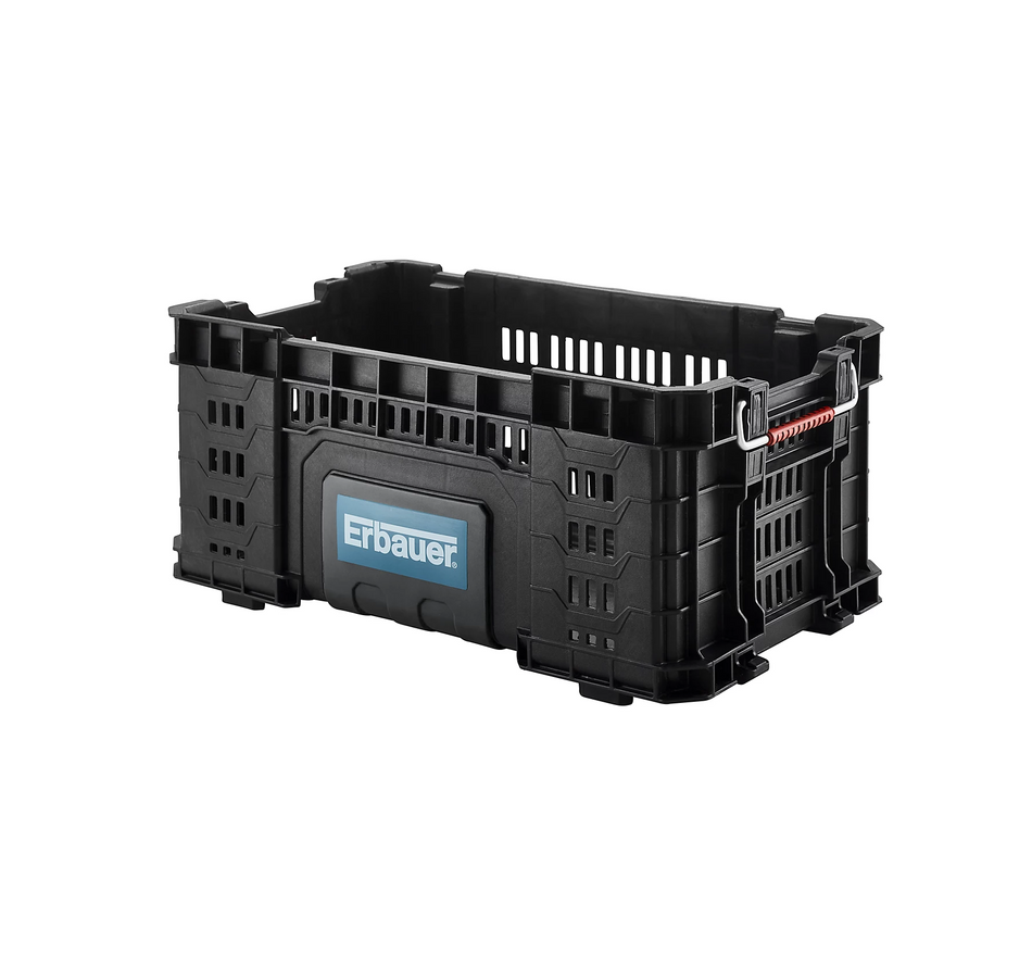 Erbauer Tool Crate 22" Connecx Black Stackable Heavy Duty Storage Unit 40kg